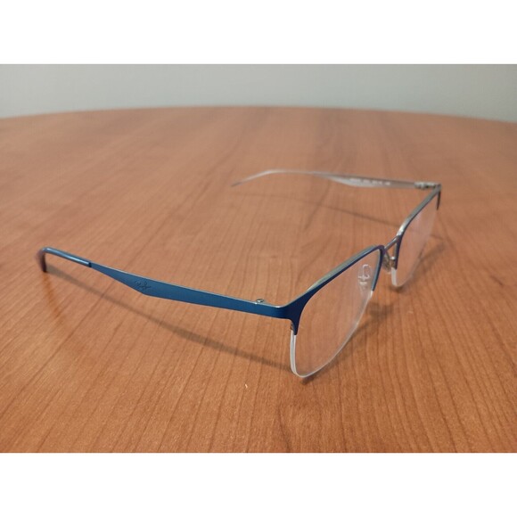 RAY-BAN RB6433 3041 Navy Blue Silver Half Rimless Eyeglasses Frame 53-19-145 - Picture 1 of 8